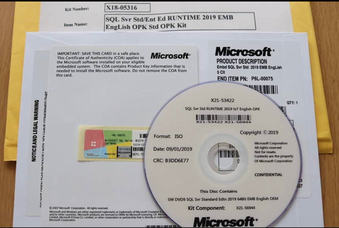 Microsoft SQL Server 2019 Standard 24 Core Unlimited User CAL - Packaged with DVD